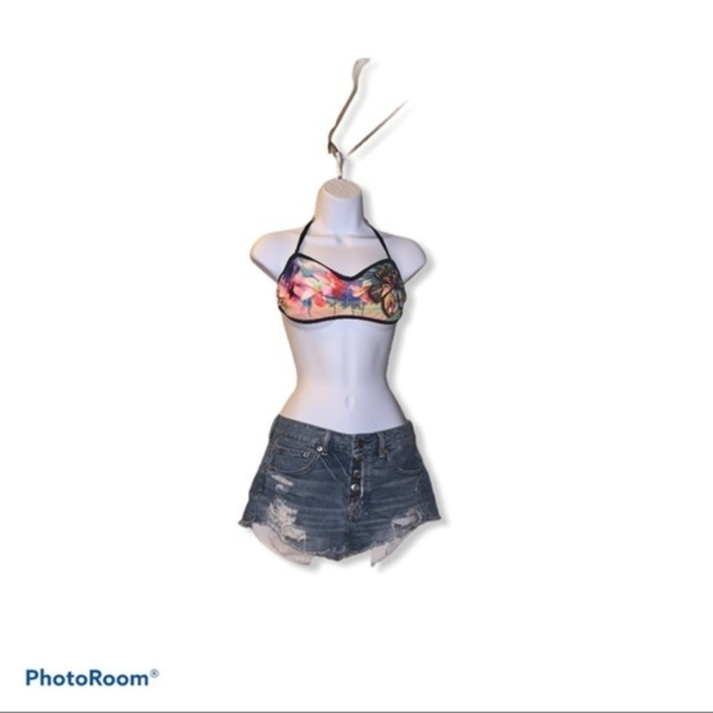 Ocean Pacific Tropical swim top size L